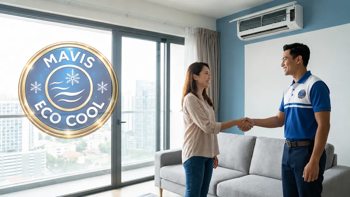 Happy KL homeowner enjoying cool, clean aircond serviced by Mavis Eco Cool